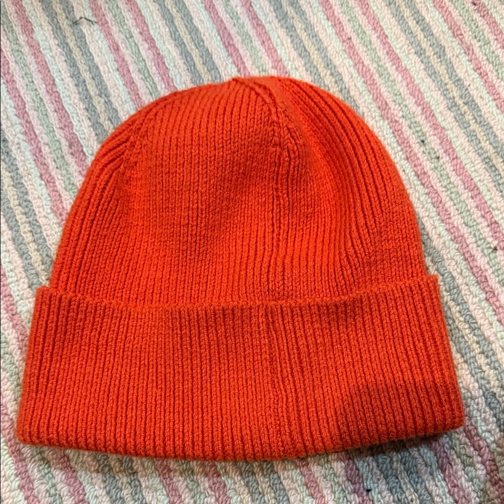 Old Navy Bold Orange Knit Hat. Worn twice